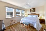 The bedroom has a king bed and TV and offers a quiet getaway when you want to rest or read.